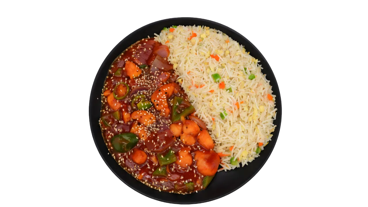 Chicken Shashlik With Rice Platter